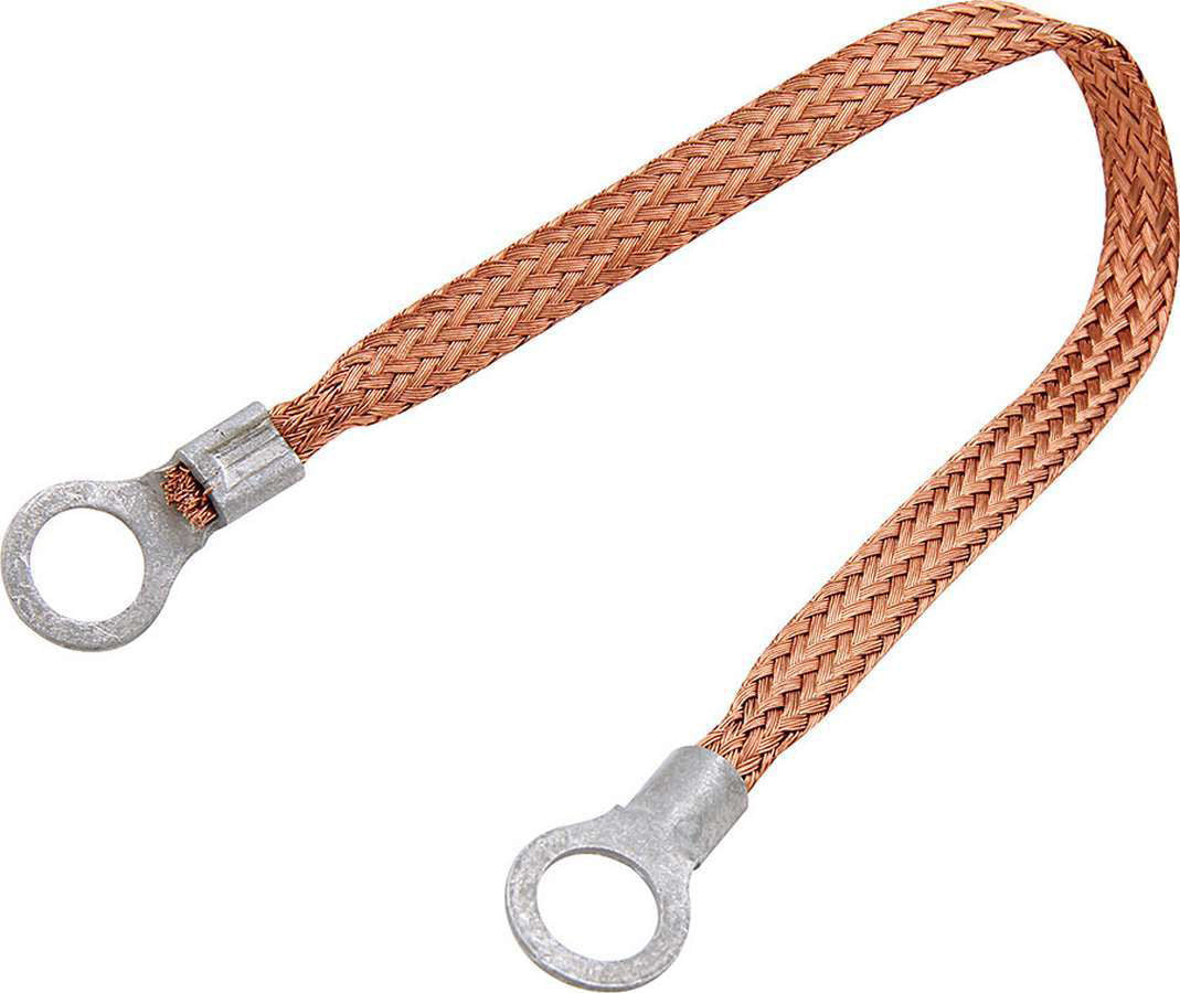 Allstar Performance Copper Ground Strap 9in with 1/4in Ring Terminals ALL76328-9