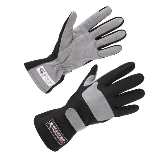 Allstar Performance Racing Gloves SFI 3.3/1 S/L Black/Gray Medium ALL911012