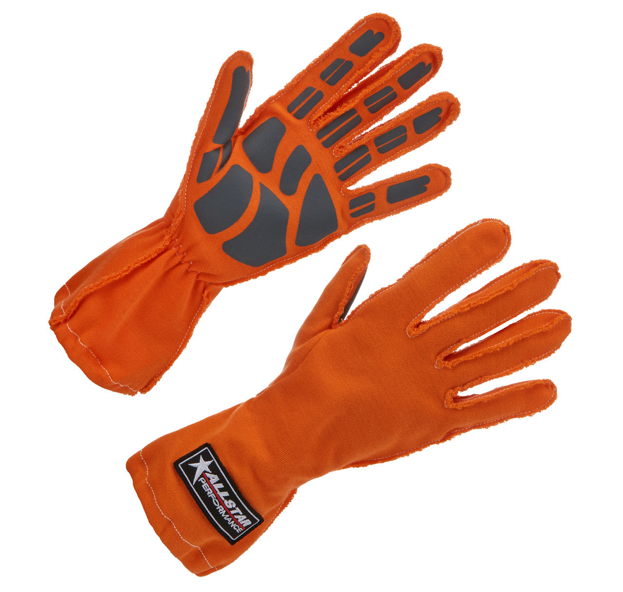 Allstar Performance Driving Gloves Non-SFI Outseam S/L MD Orange ALL913042