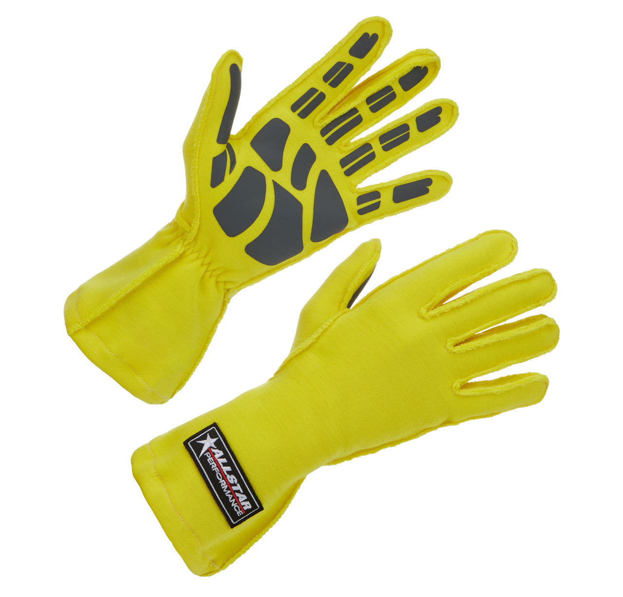 Allstar Performance Driving Gloves Non-SFI Outseam S/L SM Yellow ALL913091