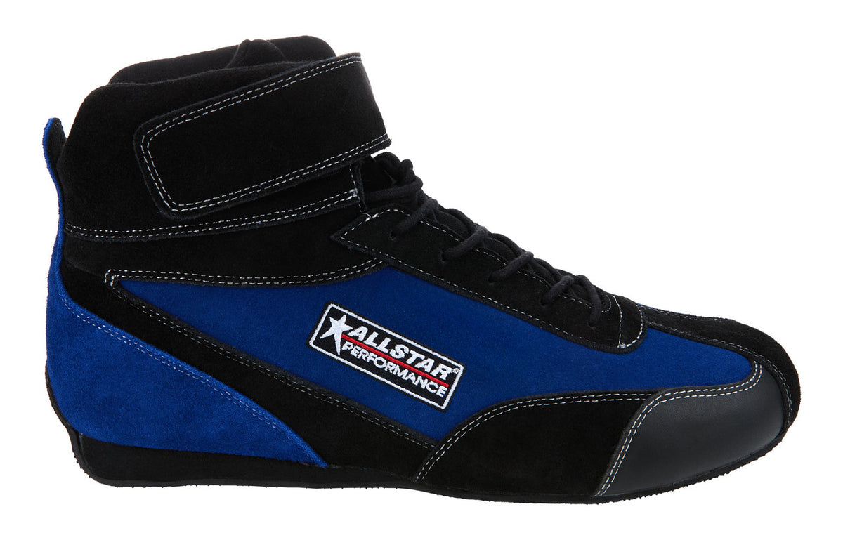 Allstar Performance Driving Shoes SFI 3.3/5 Mid-Top Pro Series Black/Blue 9 ALL918226