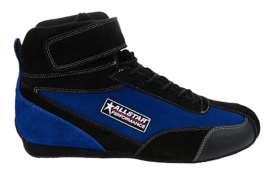 Allstar Performance Driving Shoes SFI 3.3/5 Mid-Top Pro Series Black/Blue 10.5 ALL918229