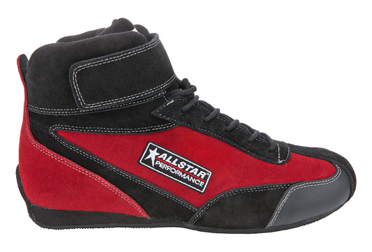 Allstar Performance Driving Shoes SFI 3.3/5 Mid-Top Pro Series Black/Red 7 ALL918722