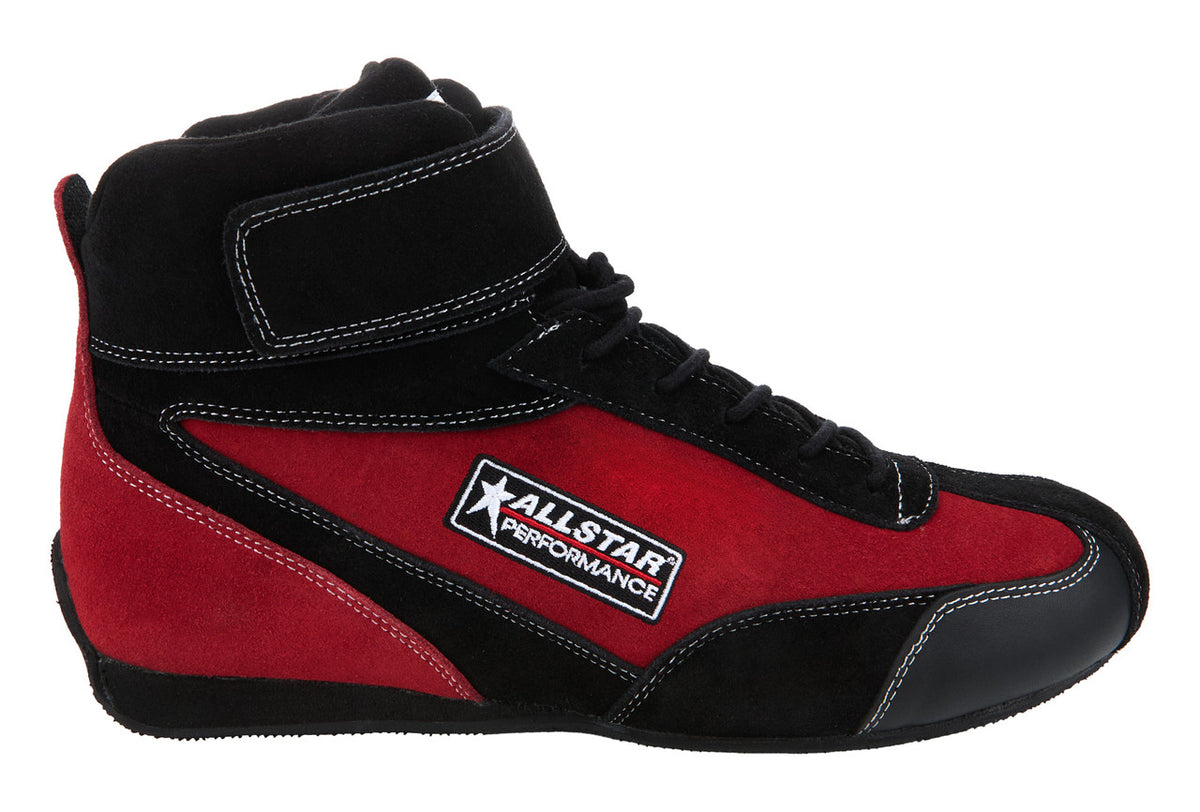 Allstar Performance Driving Shoes SFI 3.3/5 Mid-Top Pro Series Black/Red 8 ALL918724