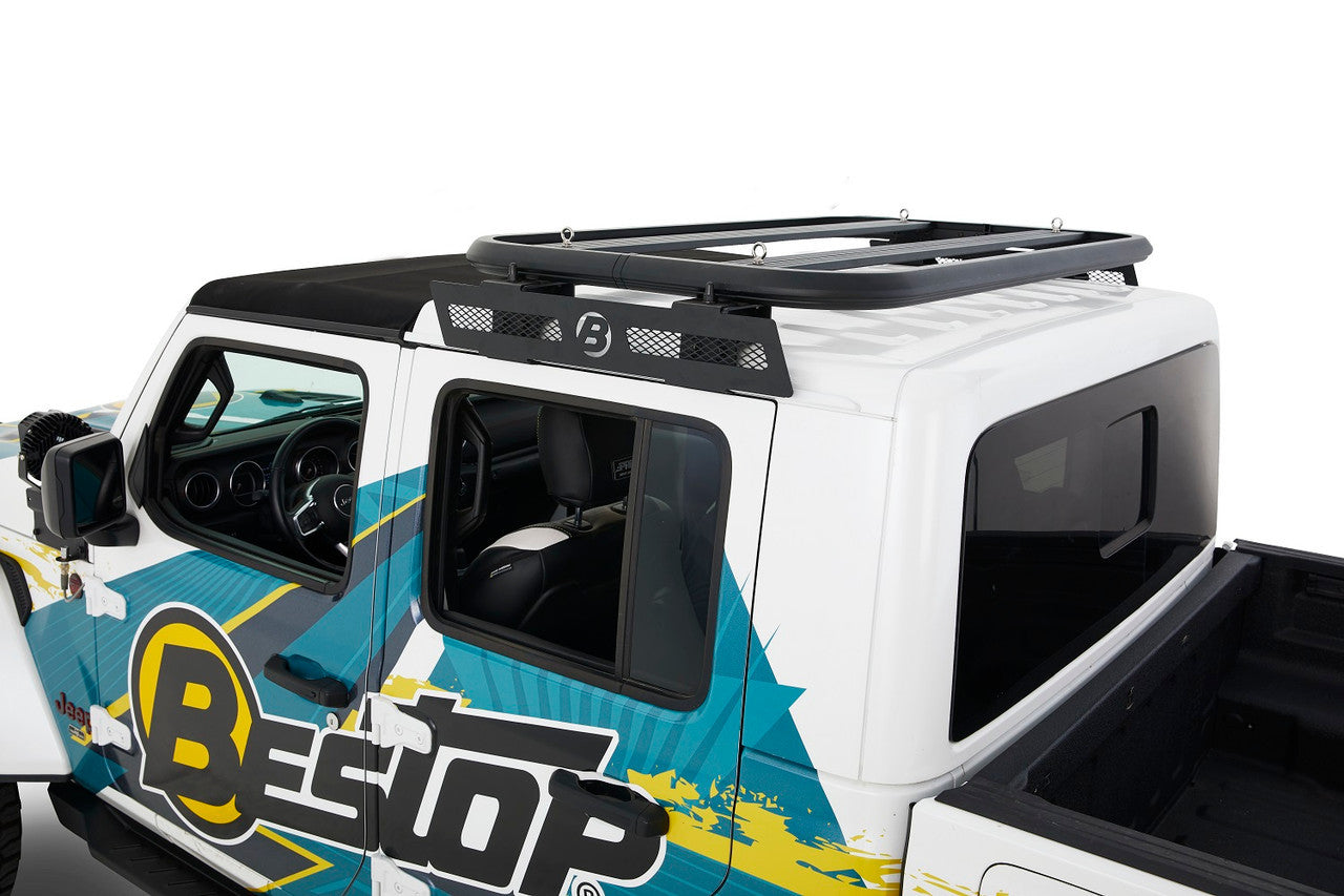 Bestop 20-26 Jeep Gladiator / 18-26 Wrangler JL 2-Door Granite Series Hardtop Roof Rack (Black)