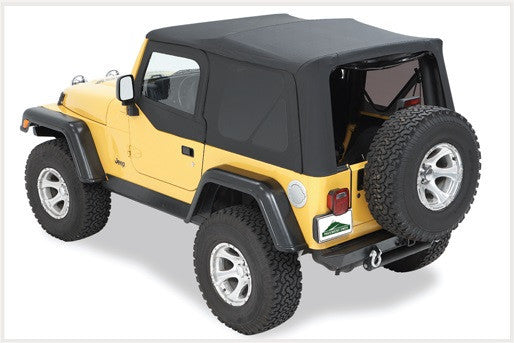 Bestop 97-06 Wrangler TJ Exc Replay OEM Rep Top (Blk Denim Clear Windows No Upper Door Skins)