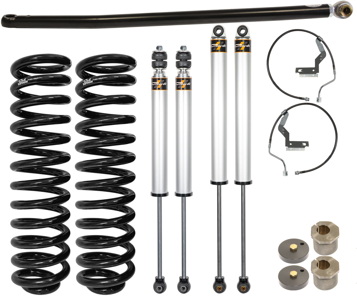 Carli Suspension CS-FLVL-COM-CS-05 2.5 in Commuter System with Progressive Add-A-Pack for 2005-2007 Ford F-250 / F-350 Super Duty Diesel 4x4