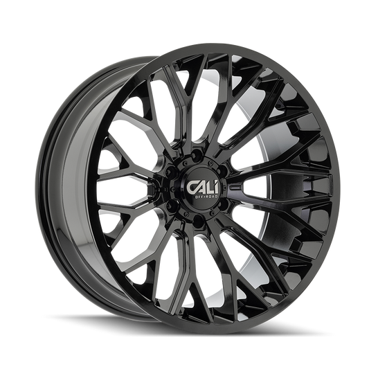 Cali Off-Road Evoke 9119 22x10 6x139.7 -19mm Gloss Black Wheel 9119-22183GB-19
