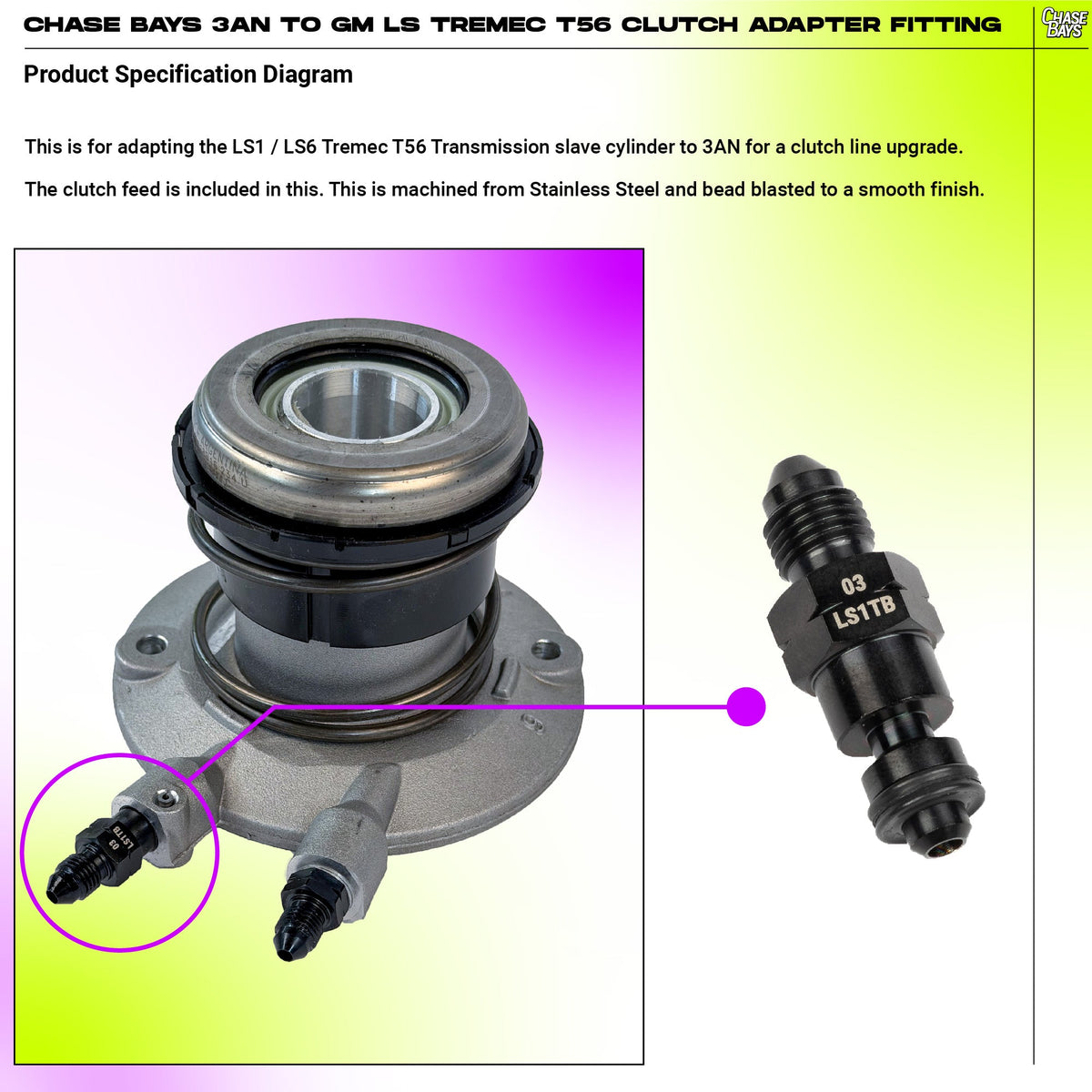 Chase Bays CB-E36-LSCLUTCH6060-TFCV Tilton Valve Clutch Line for 1992-1999 BMW E36 LS Swap TR6060