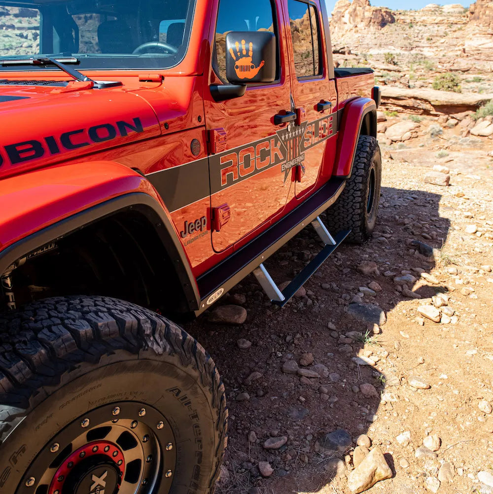 Rock Slide Engineering for 2024 Jeep Gladiator Side Step Sliders