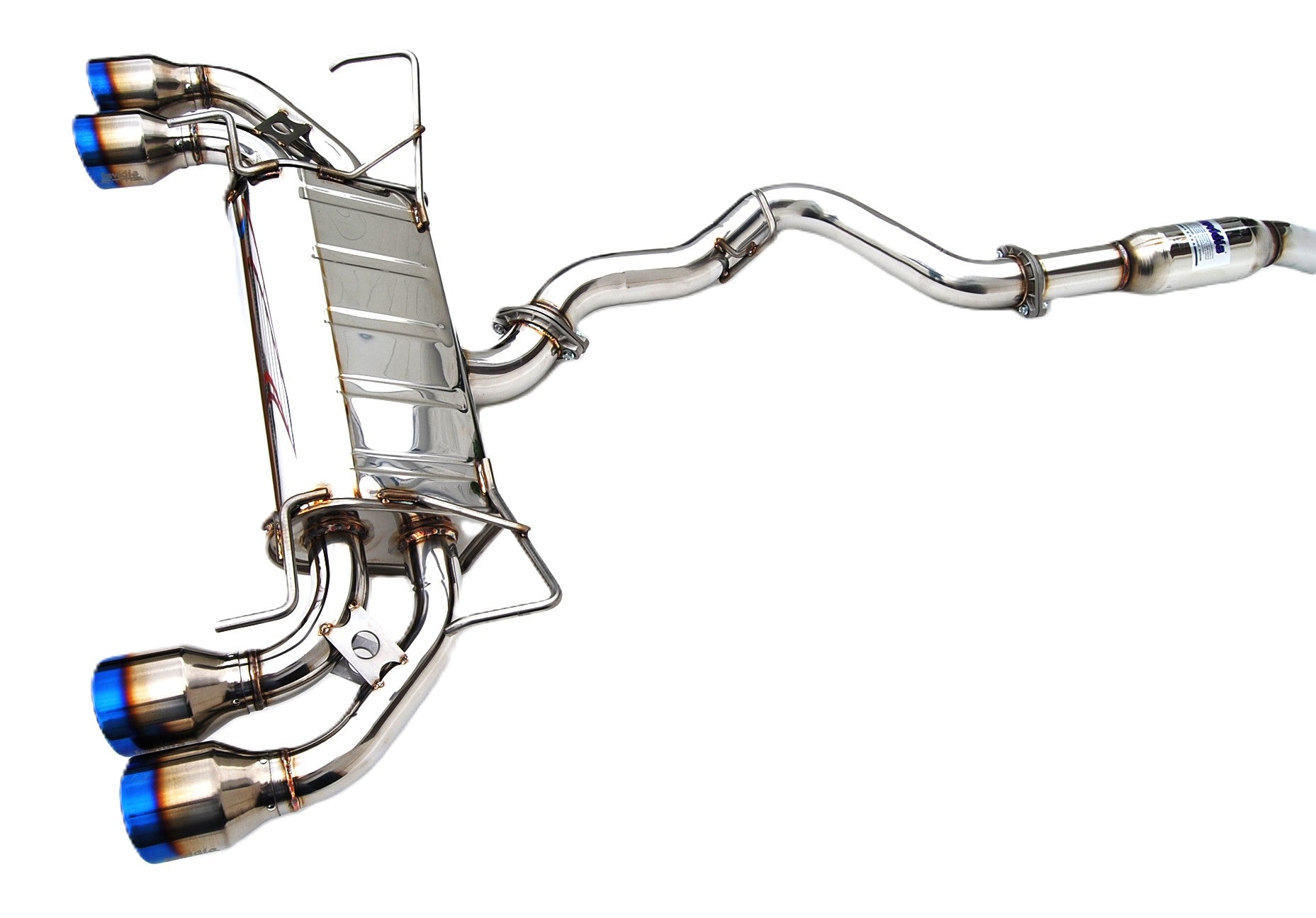 Invidia HS08STIG3T 08-14 Subaru STI 11-14 WRX Hatchback Q300 Quad Titanium tip Cat-back Exhaust