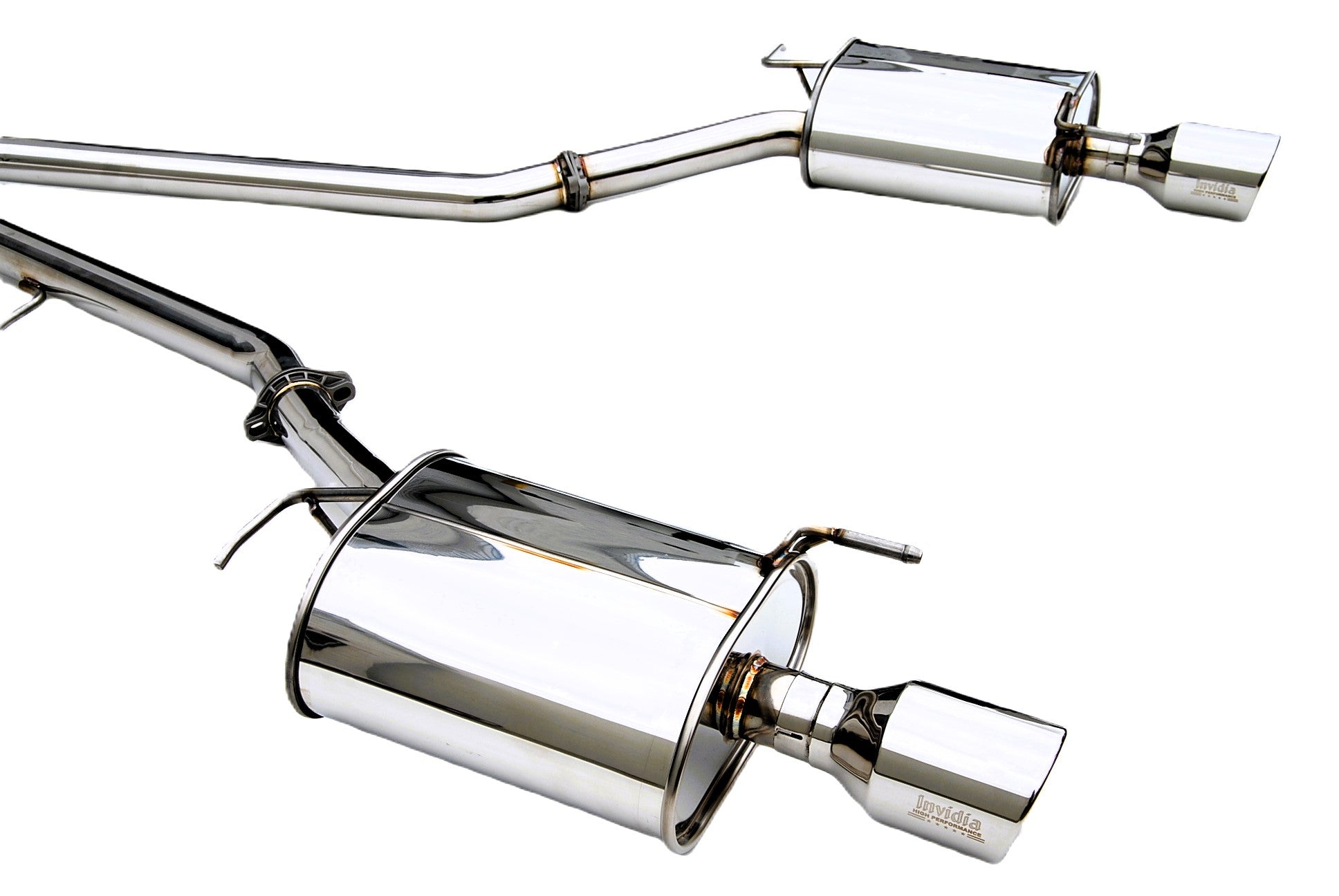 Invidia HS07IG4G3S 07-Up Infiniti G35/G37 Sedan Q300 Dual Rolled S.S.Tips Cat-back Exhaust