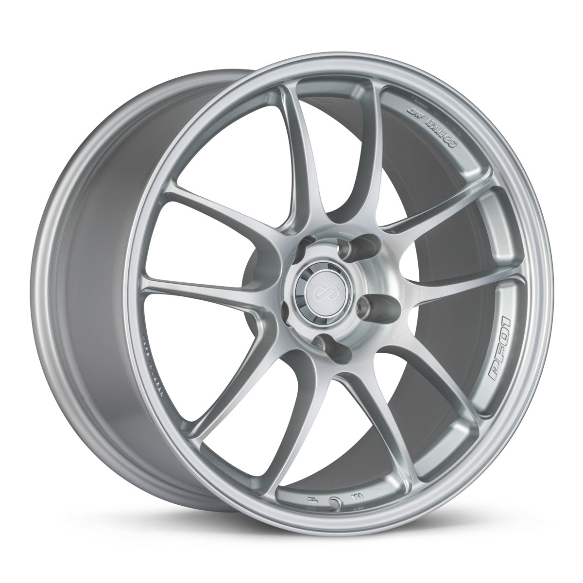Enkei PF01 17x8 5x114.3 50mm offset Silver Wheel 2005-2010 Subaru STI