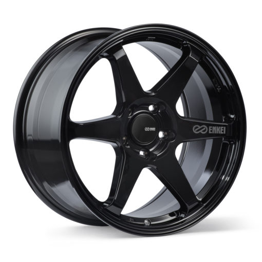 Enkei T6R 18x8 45mm Offset 5x100 Bolt Pattern 72.6 Bore Gloss Black Wheel