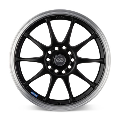 Enkei J10 16x7 4x100/114.3 42mm Offset 72.62mm Bore Dia Matte Black w/ Machined Lip Wheel