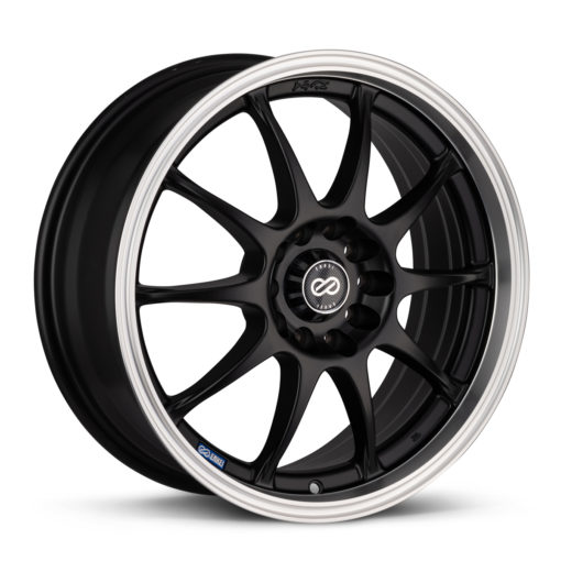 Enkei J10 16x7 4x100/114.3 42mm Offset 72.62mm Bore Dia Matte Black w/ Machined Lip Wheel