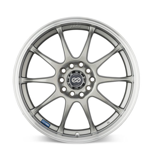Enkei J10 17x7 5x100/114.3 38mm Offset Dia Silver w/ Machined Lip Wheel