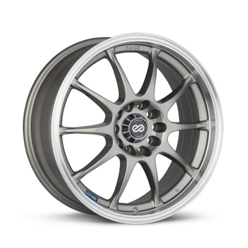 Enkei J10 17x7 5x100/114.3 38mm Offset Dia Silver w/ Machined Lip Wheel