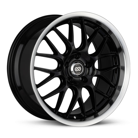 Enkei Lusso 20 x 8.5 40mm Offset 5x114.3 Bolt Pattern Black w/ Machine Lip Wheel