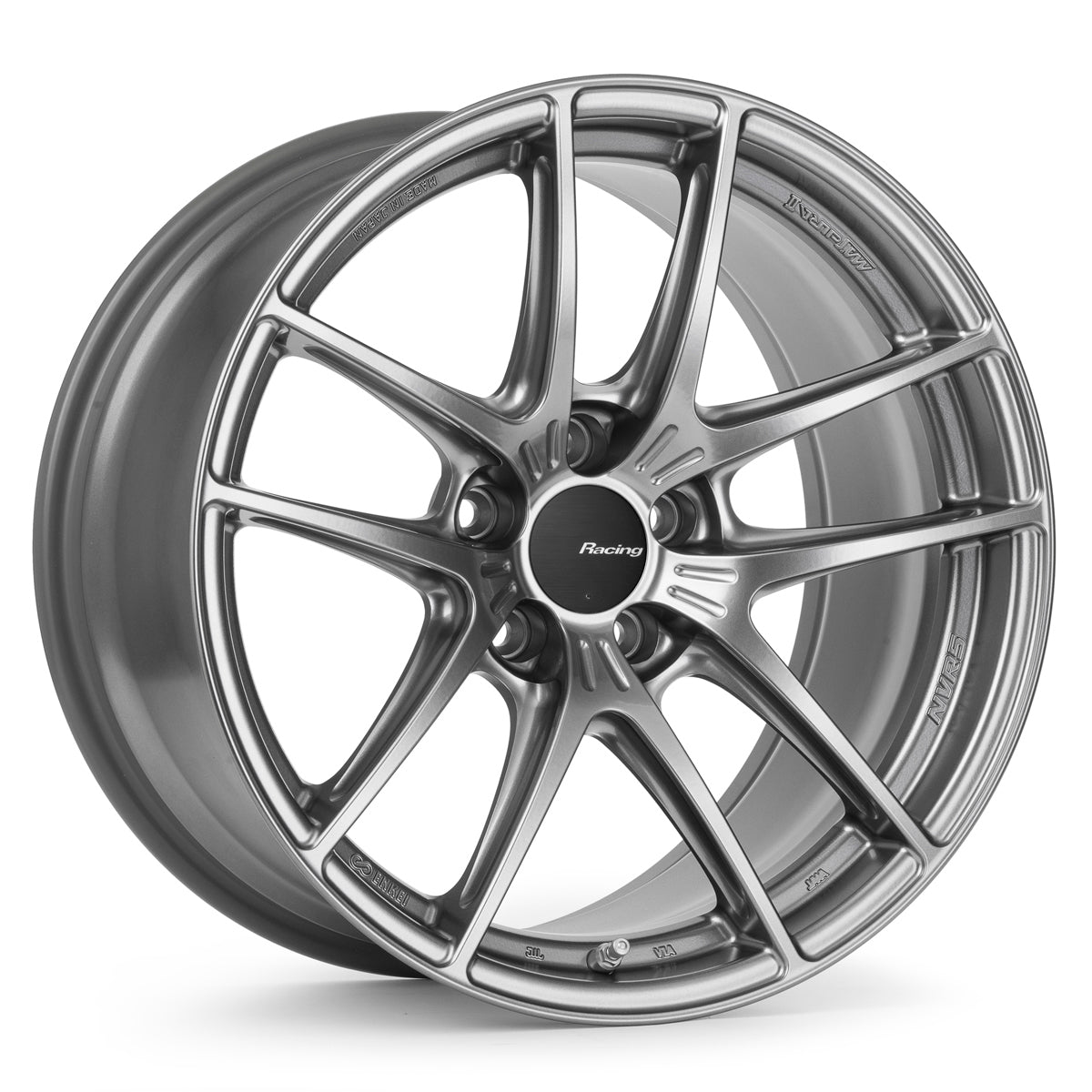 Enkei NVR5 17x9in / 5x100 BP / ET43 / 75mm Bore - Dark Hyper Silver Wheel