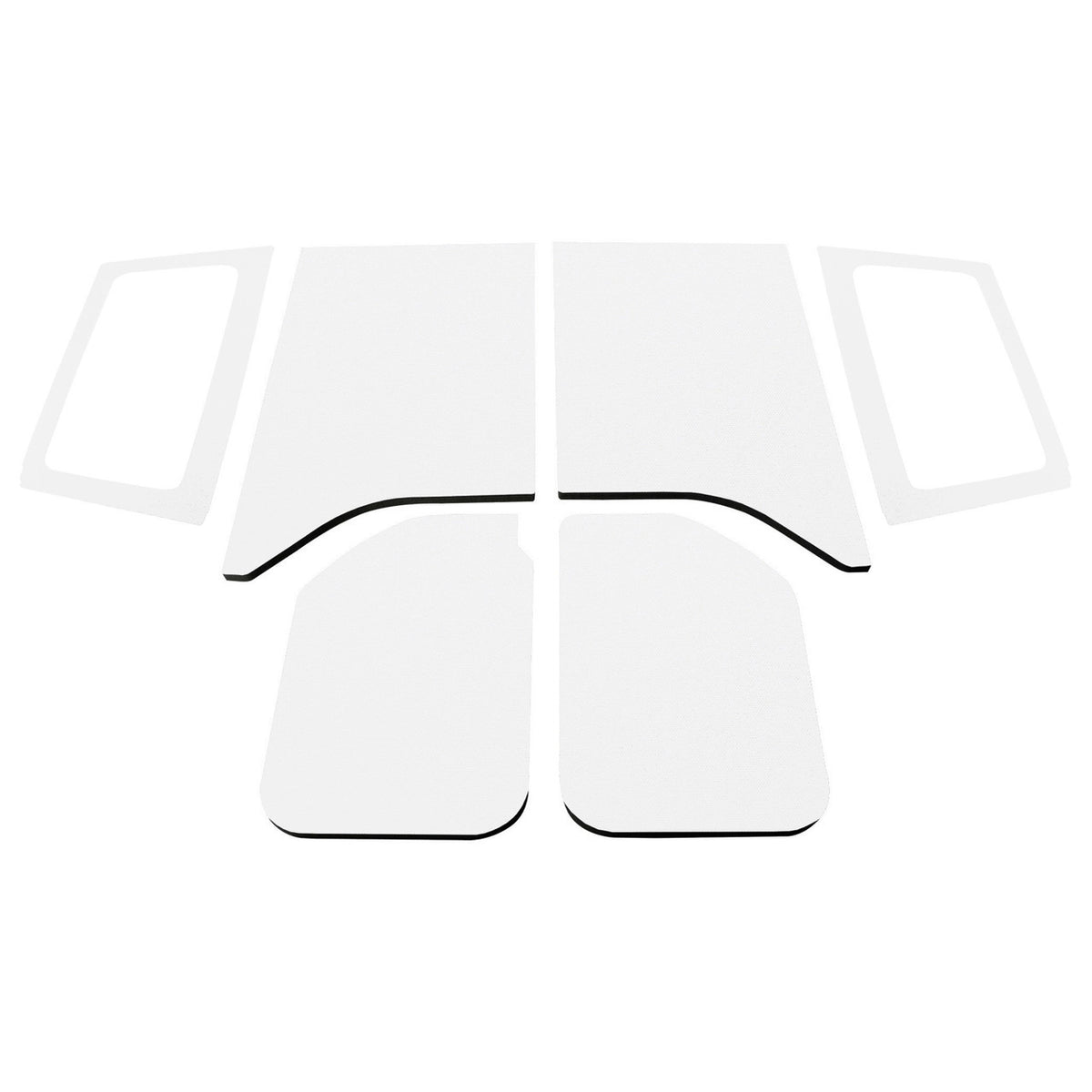 DEI for 2011-2018 Jeep Wrangler JK 2-Door Boom Mat Complete Headliner Kit - 6 Piece - White