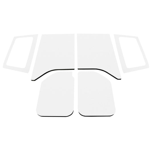 DEI for 2011-2018 Jeep Wrangler JK 2-Door Boom Mat Complete Headliner Kit - 6 Piece - White