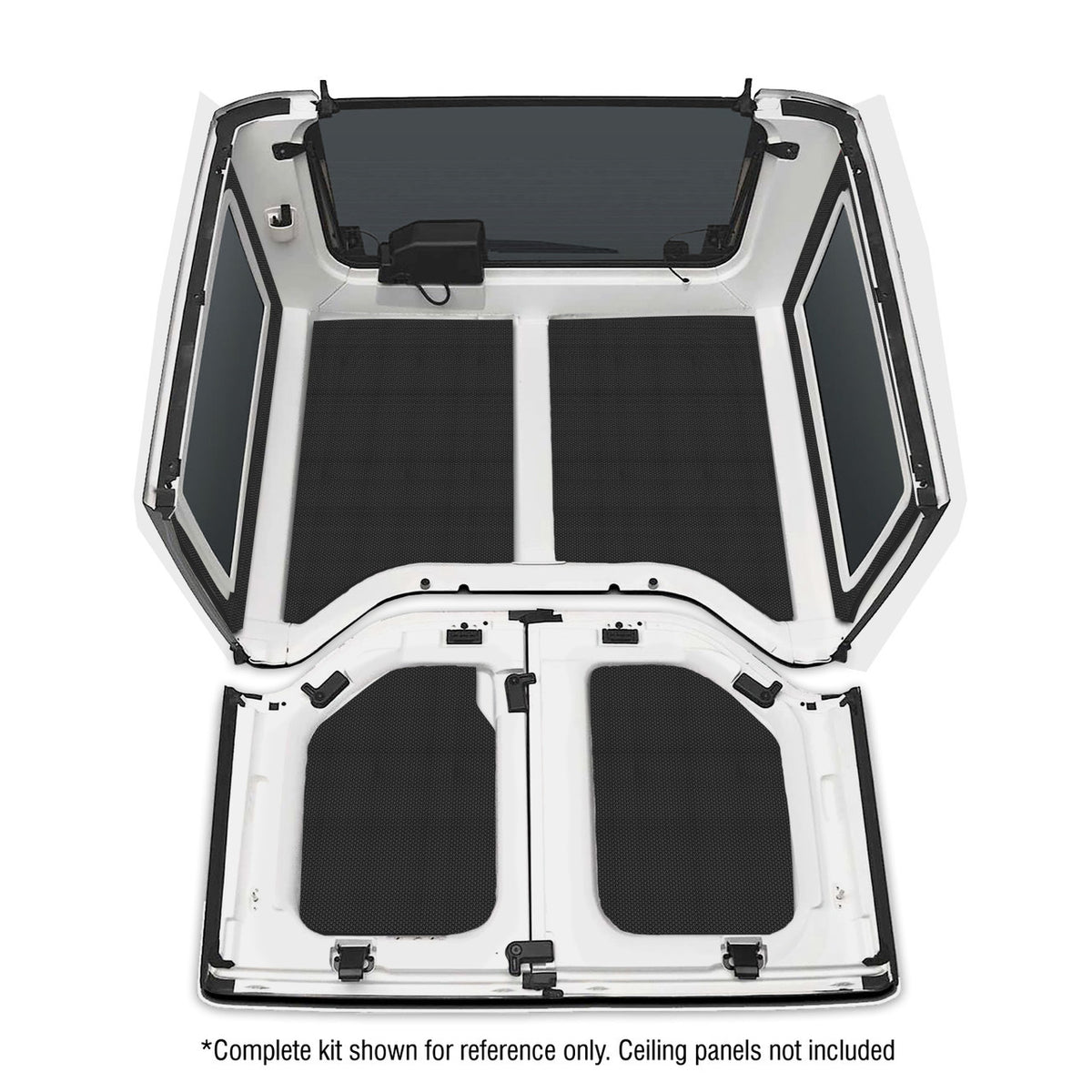DEI for 2011-2018 Jeep Wrangler JK 2-Door Boom Mat Rear Side Window Trim - 2 Piece - Black