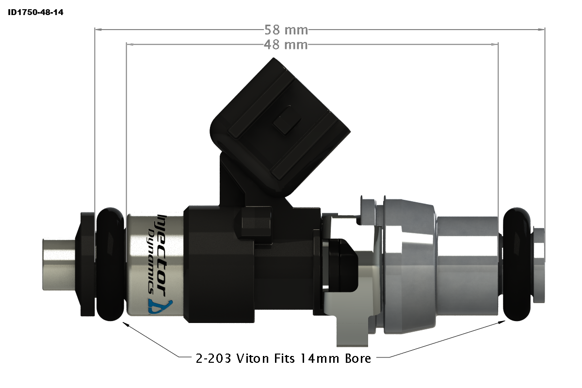 Injector Dynamics 1750.48.14.14B.8 Set of 8 Fuel Injectors for Dodge 300C SRT-8