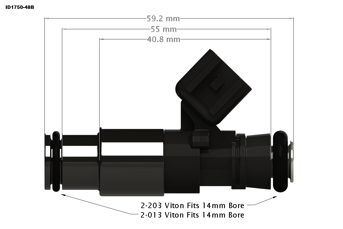 Injector Dynamics 1750.60.14.14B.8 Set of 8 ID1750-XDS Fuel Injectors