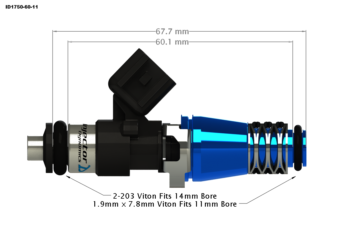 Injector Dynamics 1750.60.11.14.6 Set of 6 ID1750-XDS Fuel Injectors