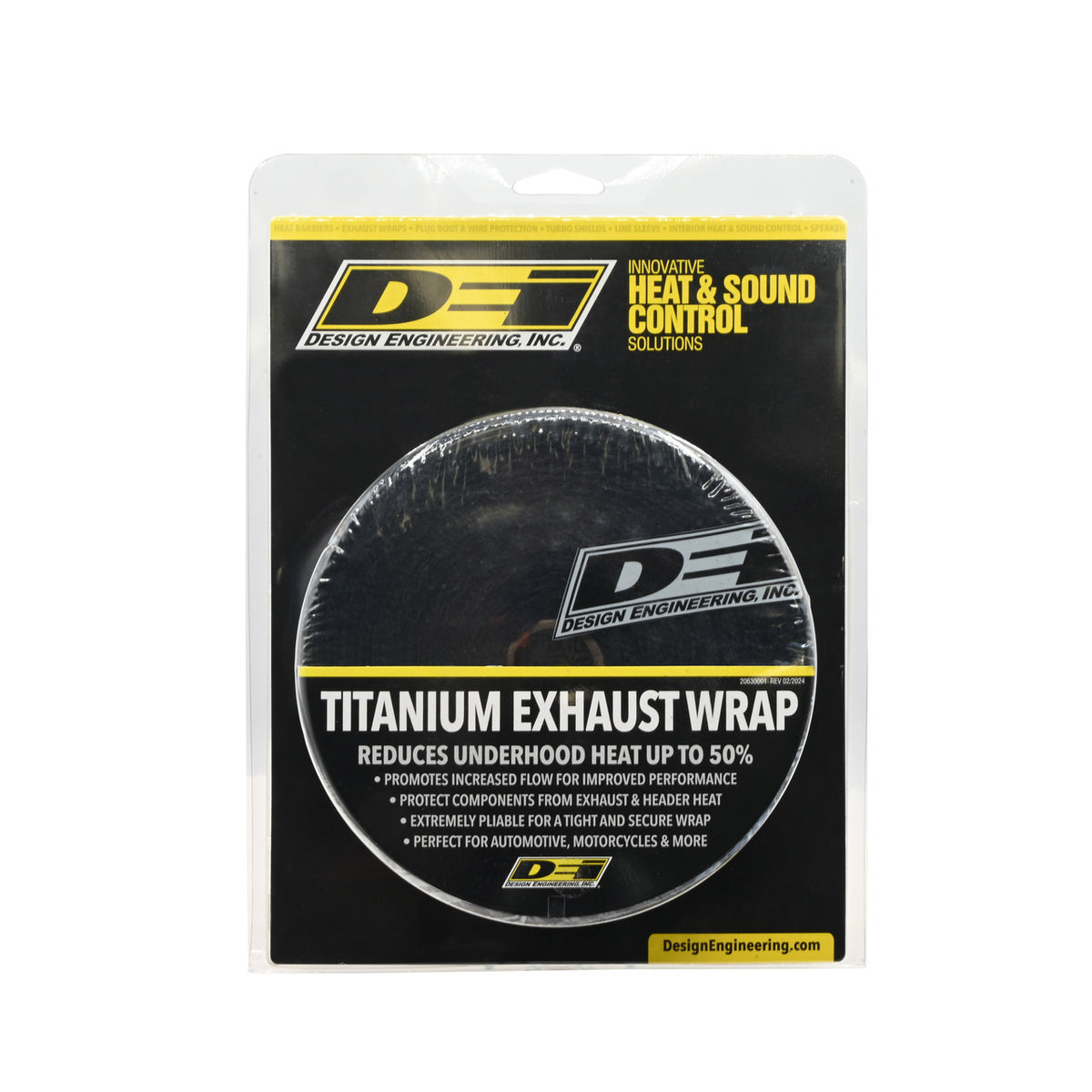 DEI Exhaust Wrap 2in x 50ft - Titanium - Black