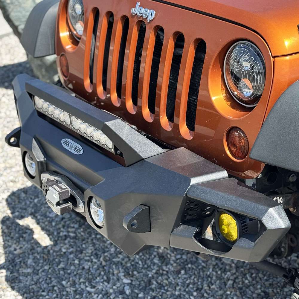 Rock Slide Engineering for 07-18 Jeep Wrangler JK Big Sky Aluminum Mid Front Bumper w/ Winch Plate