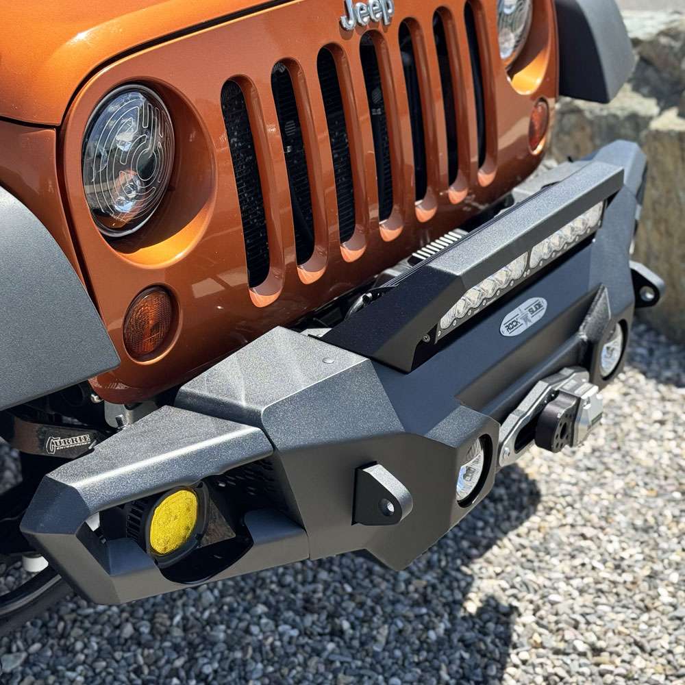 Rock Slide Engineering for 07-18 Jeep Wrangler JK Big Sky Aluminum Mid Front Bumper w/ Winch Plate