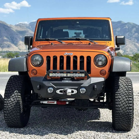 Rock Slide Engineering for 07-18 Jeep Wrangler JK Big Sky Aluminum Stubby Front Bumper w/ Winch Plate