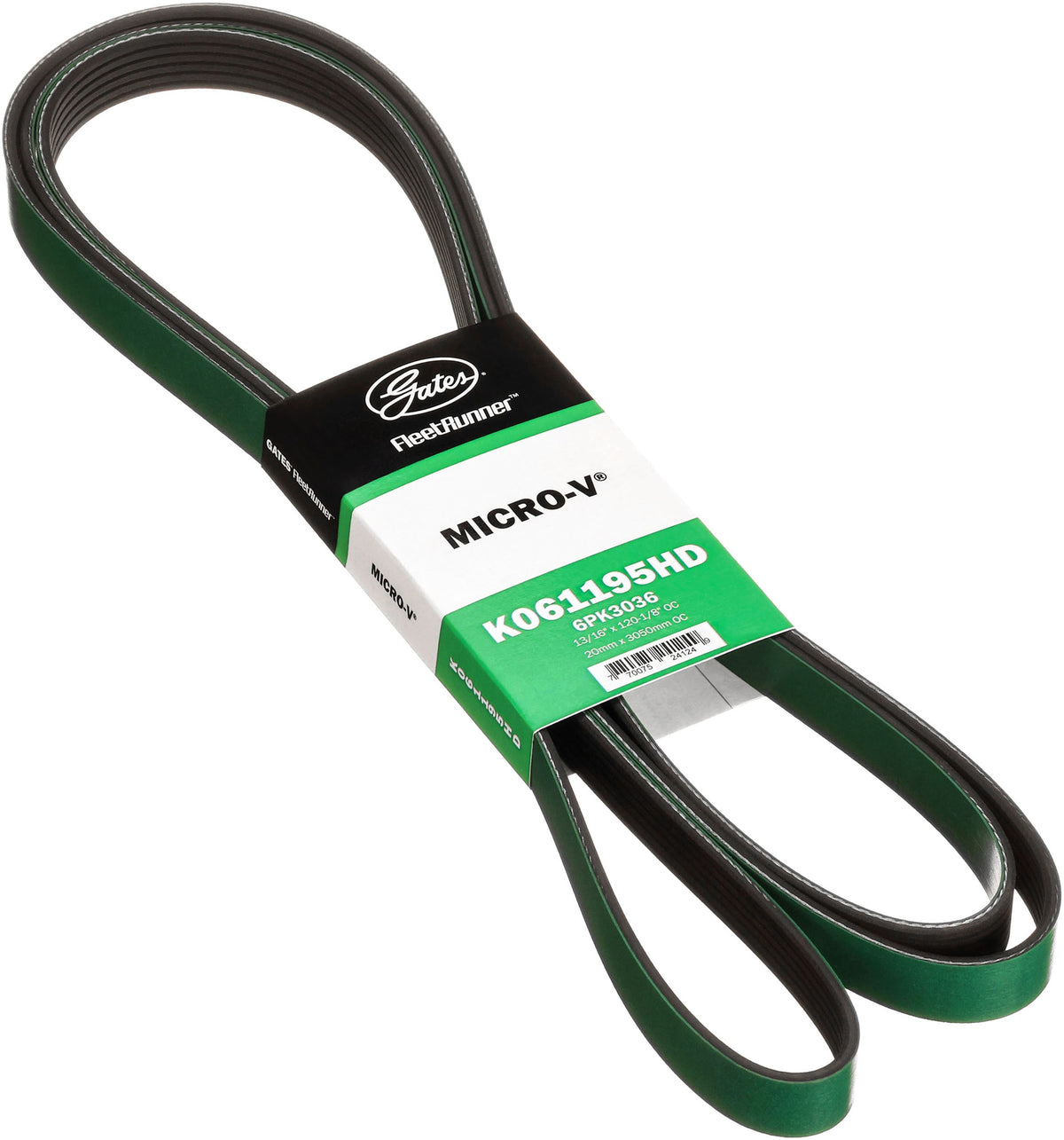 Gates K061195HD FleetRunner Micro-V Belt