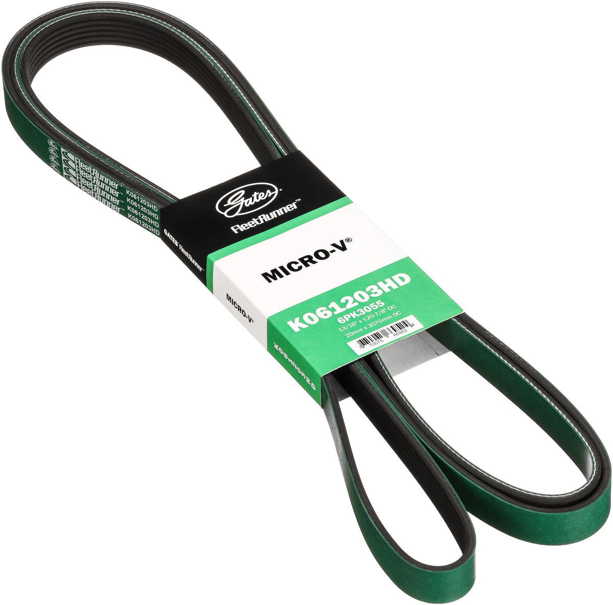 Gates K061203HD FleetRunner Micro-V Belt for 1996-1998 Chevrolet GMC C1500 K2500