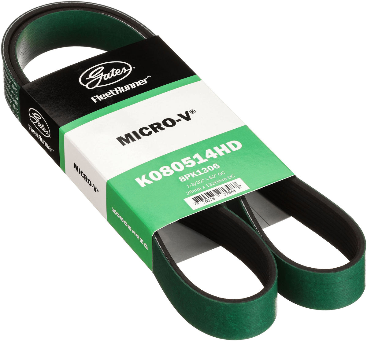 Gates K080514HD FleetRunner Micro-V Belt 8 Rib 51.41in