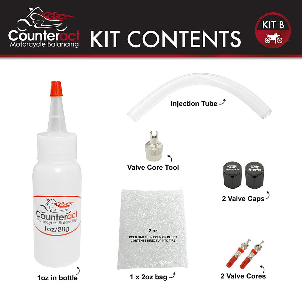 Counteract KIT B Motorcycle Balancing Bead DIY Kit (1) 1oz Bag / (1) 2oz Bag