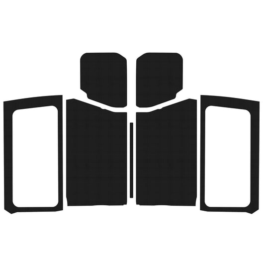 DEI for 2018-2023 Jeep Wrangler JL 2-Door Boom Mat Complete Headliner Kit - 7 Piece - Black