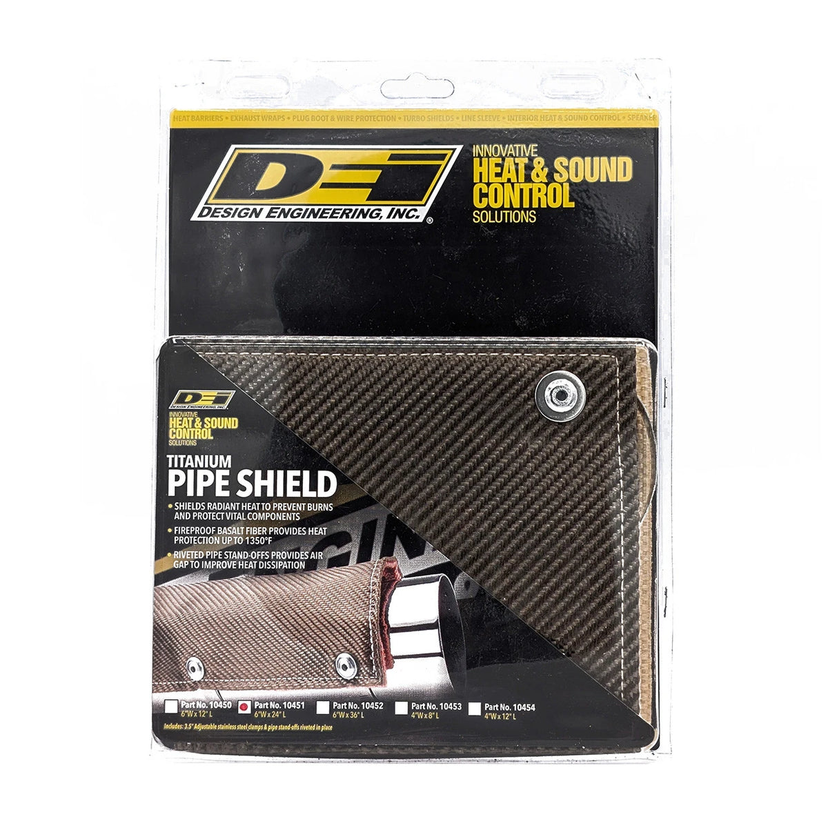 DEI Pipe Shield with Stainless Steel Clamps - 6in x 24in - Titanium