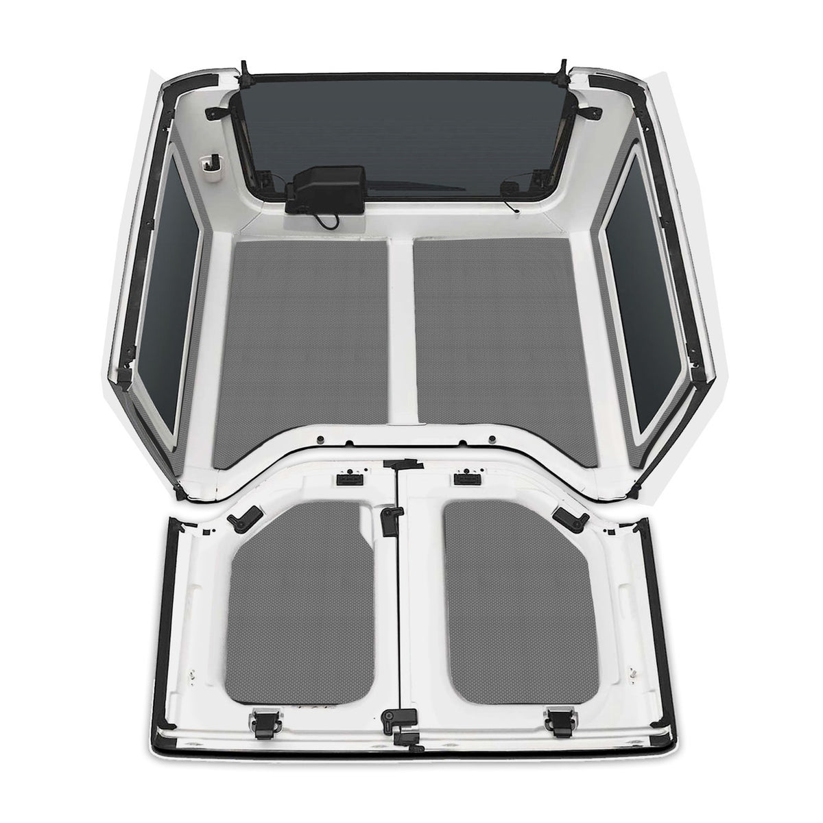 DEI for 2011-2018 Jeep Wrangler JK 2-Door Boom Mat Complete Headliner Kit - 6 Piece - Gray