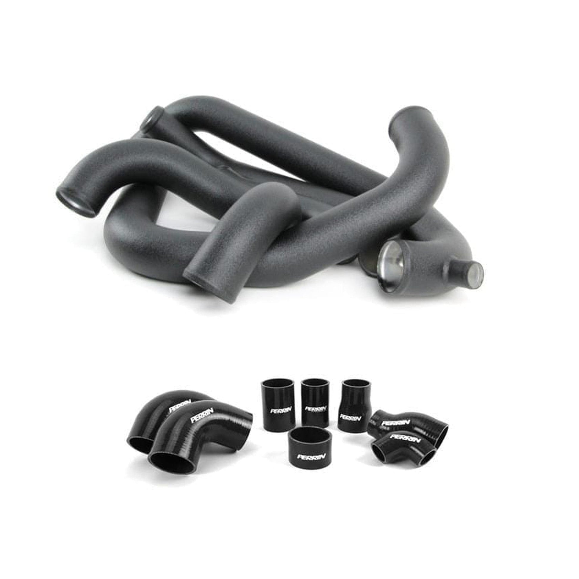 PERRIN 15-21 Subaru STI Front Mount Intercooler Boost Tubes + Hardware - Black Tubes PSP-ITR-438-2BK/BK