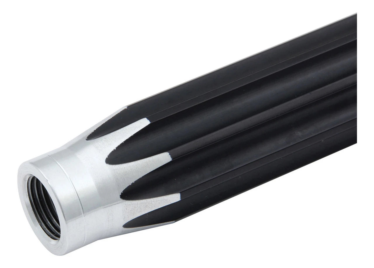 QuickCar Suspension Tube - Aluminum, Scalloped, 3/8"-24 Thread, 5.5" Length, Black