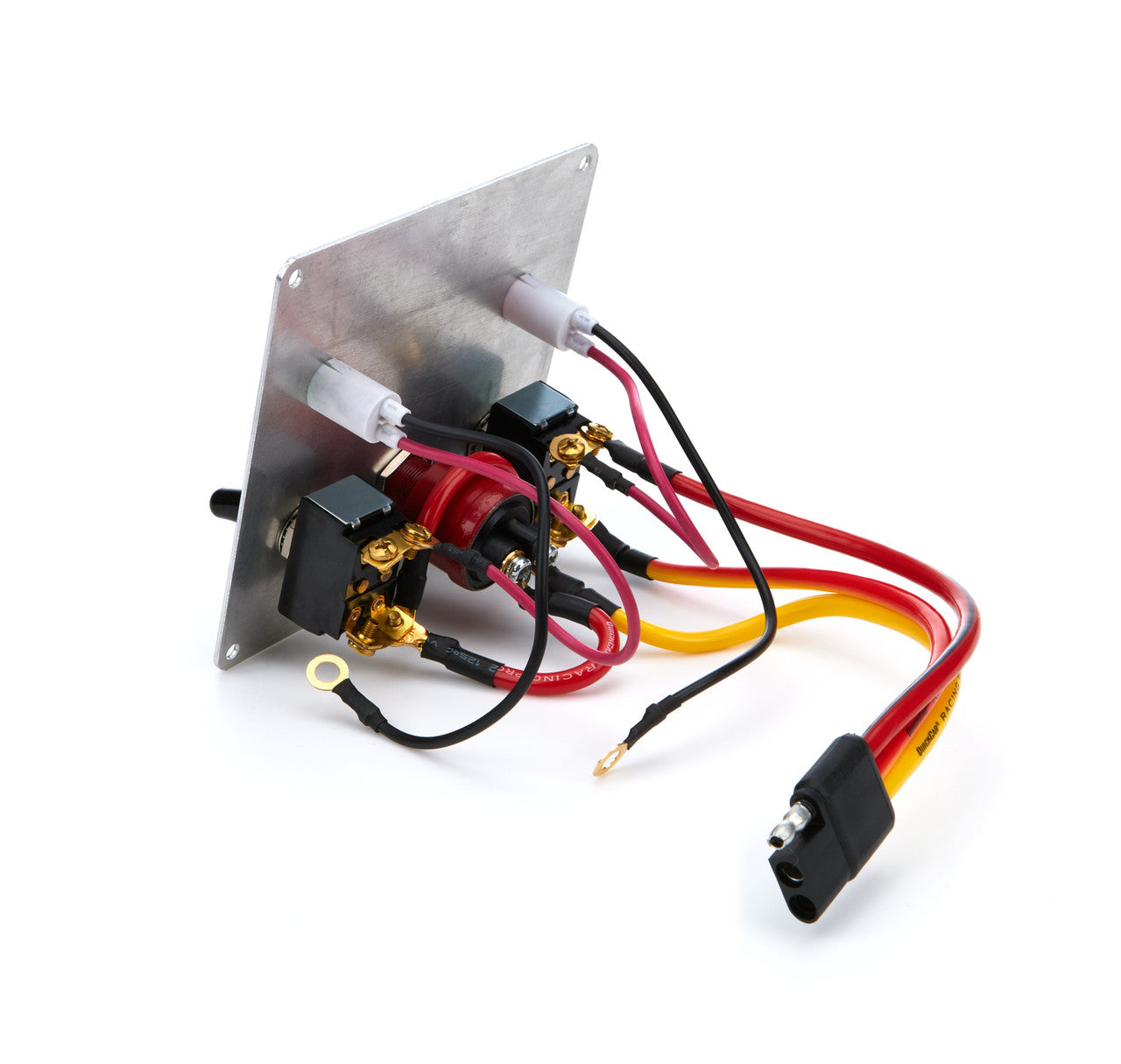 QuickCar Flag Plate, 2 Switches 1 Button & Lights
