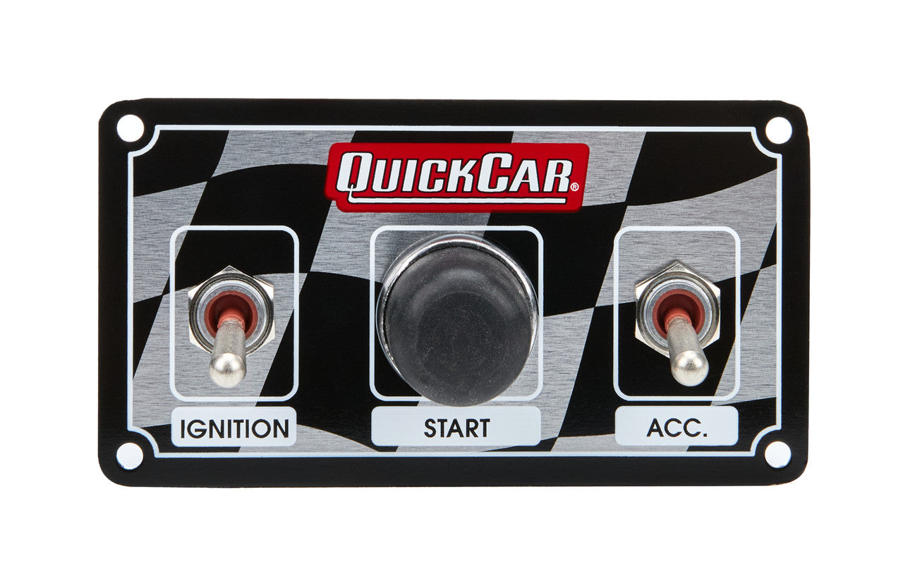 QuickCar Flag Plate, Single Ignition 2 Micro Switches & 1 Button w/3 Wheel Brake