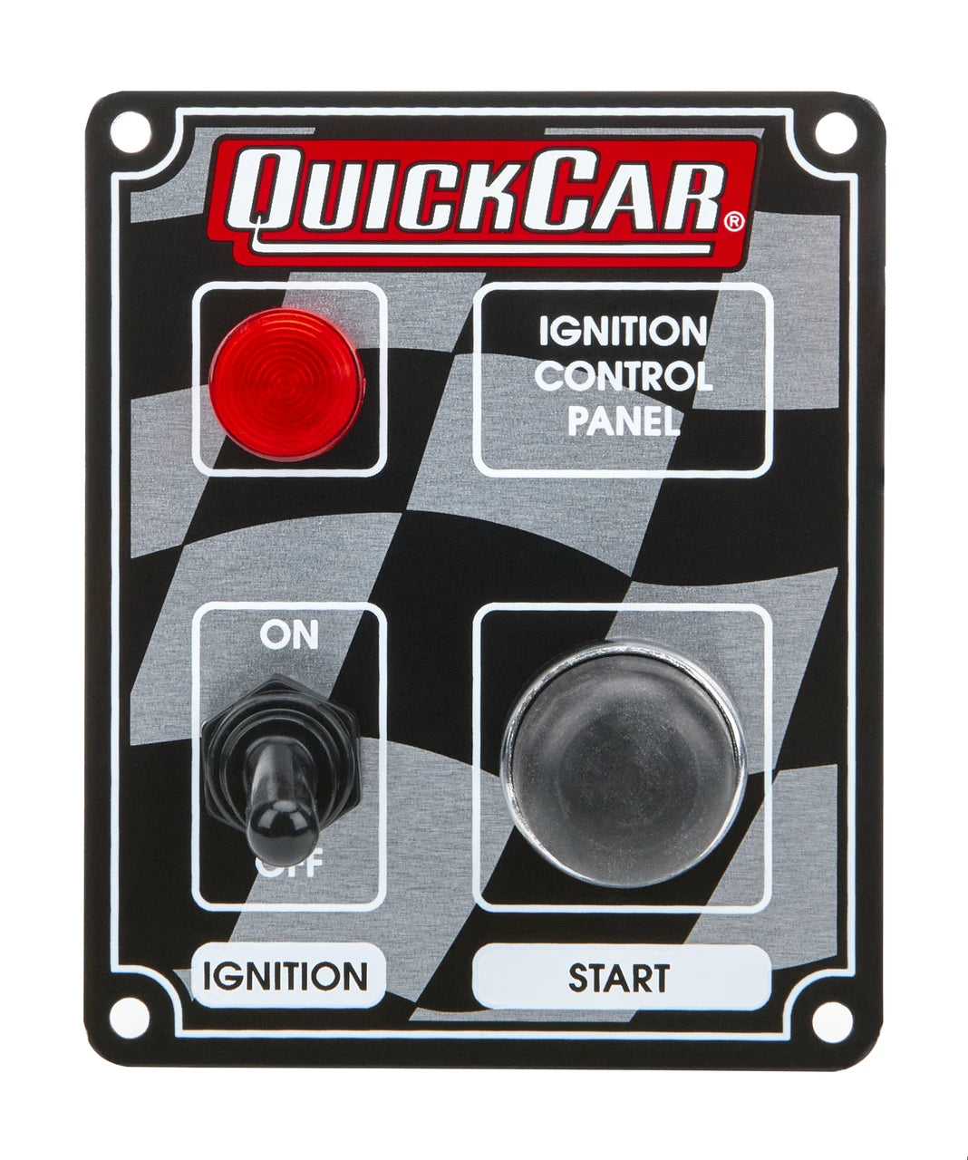 QuickCar Flag Plate, 1 Switch & 1 Button w/Light