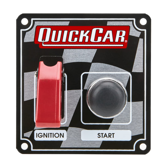 QuickCar Flag Plate, 1 Switch & 1 Button w/Flip Cover