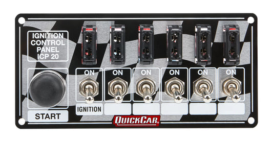 QuickCar Flag Plate, 6 Switches & 1 Button, Fused