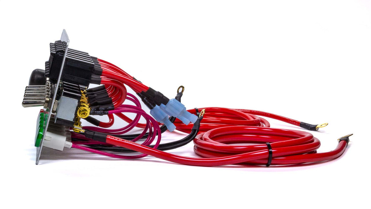 QuickCar Flag Plate, 6 Switches & 1 Button, Fused & Lit.