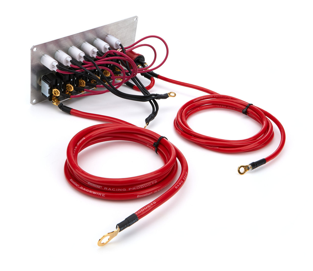 QuickCar Flag Plate, 6 Switches & 1 Button w/Lights